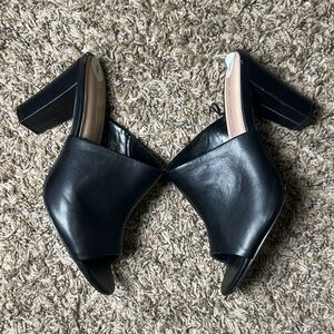 BCBGeneration Elegant Black Slip On Heels Size 9